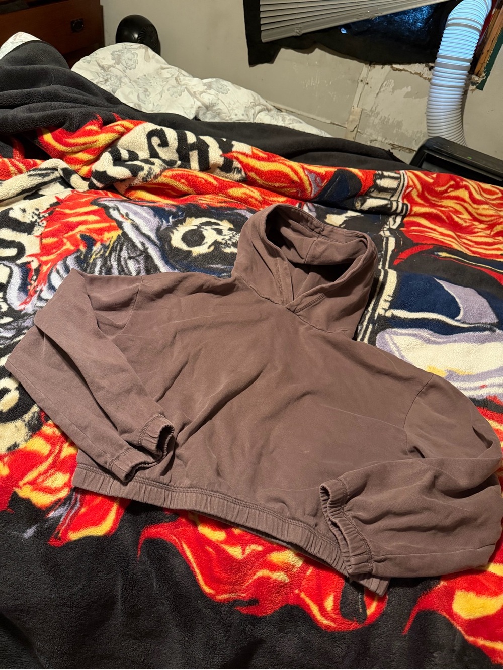 Women’s Brown Cropped Hooded Sweatshirt - Casual Pullover